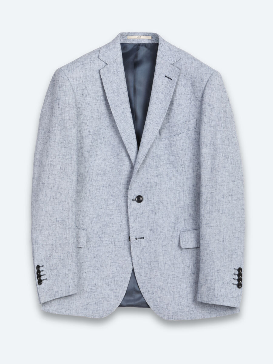 Mavi Desenli Regular Fit Keten Karışımlı Ceket - 6