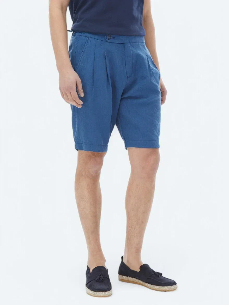Mavi Dokuma Carrot Fit Casual Bermuda - 3