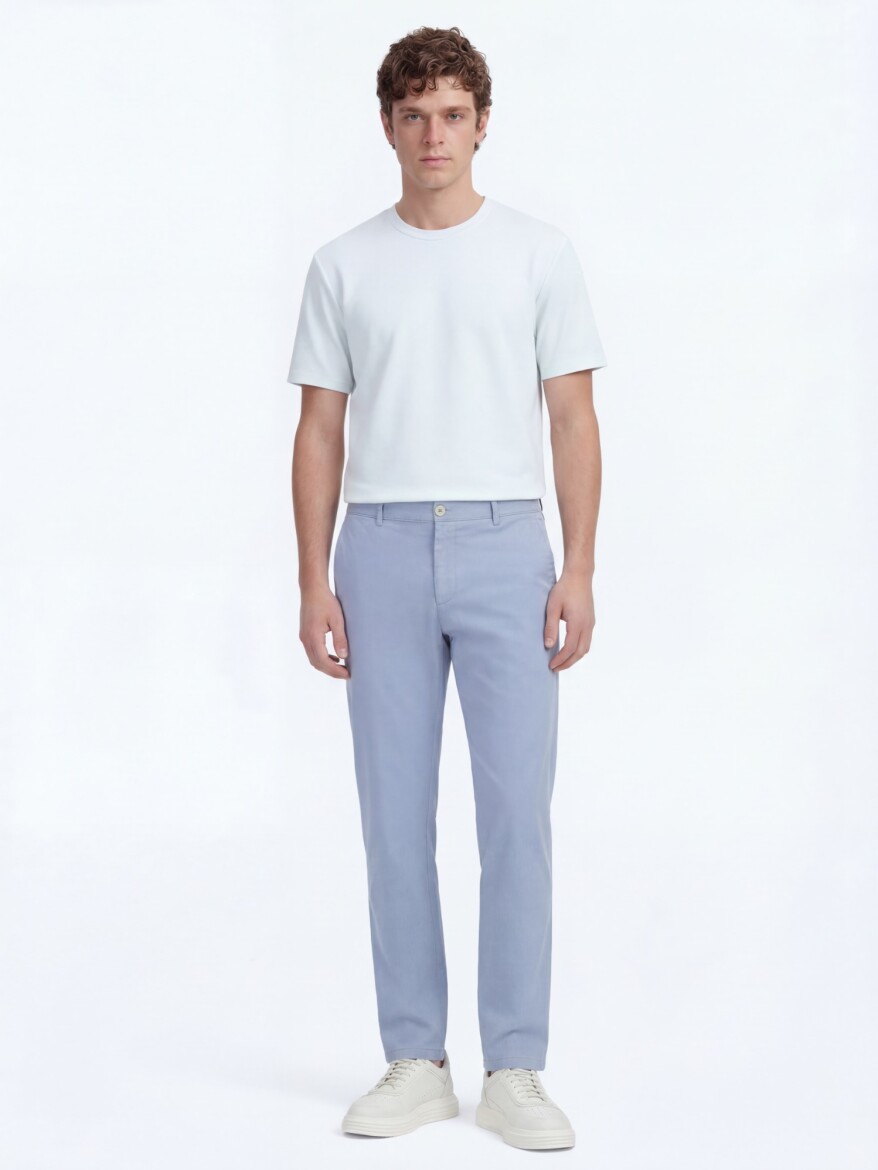 Mavi Dokuma Jogging Fit Casual Pamuk Karışımlı Pantolon - 2