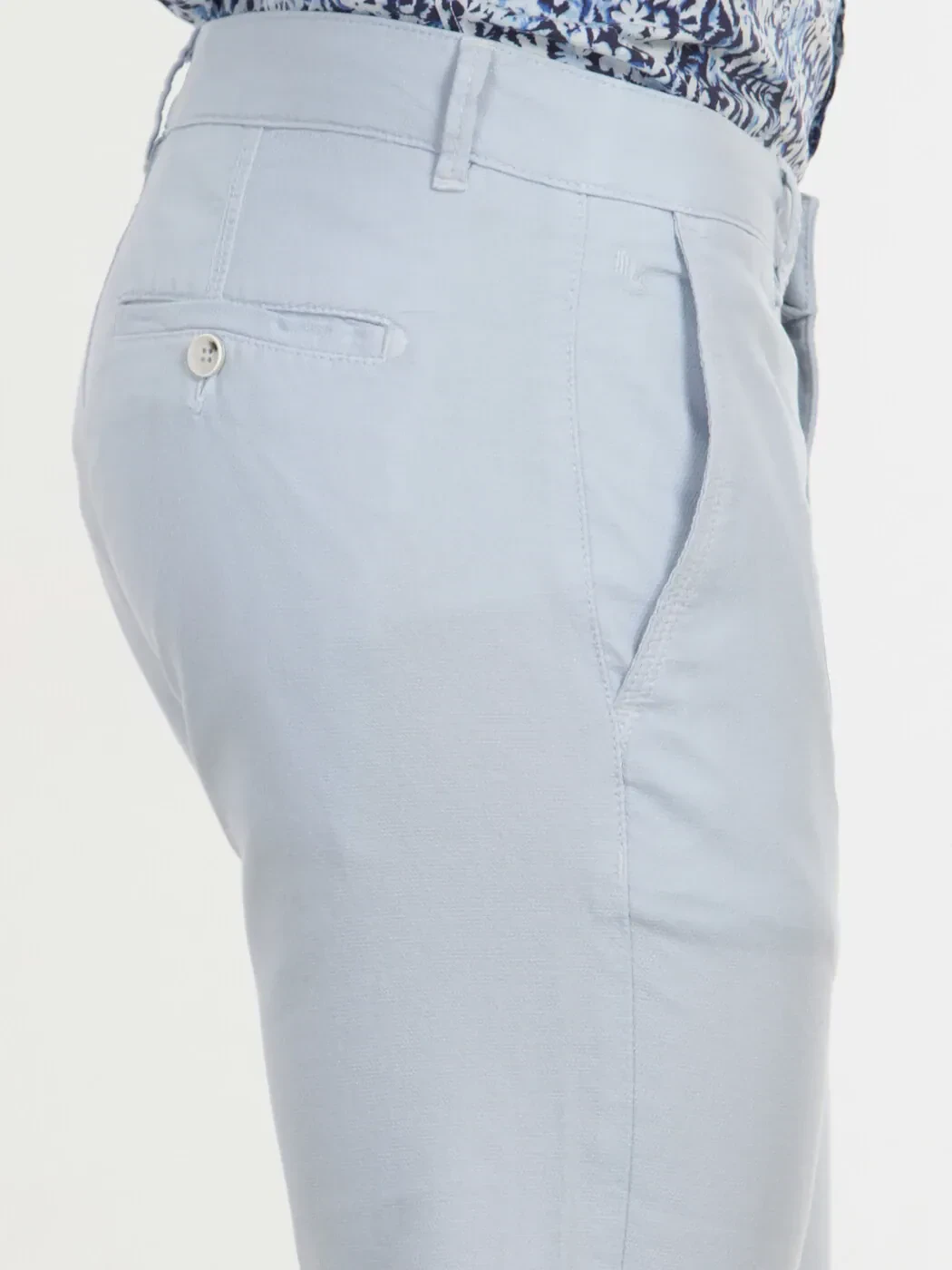 Mavi Düz Dokuma Regular Fit Casual Pamuk Karışımlı Pantolon - 4