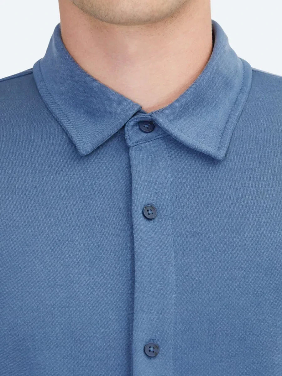 Mavi Düz Regular Fit Casual Gömlek - 4