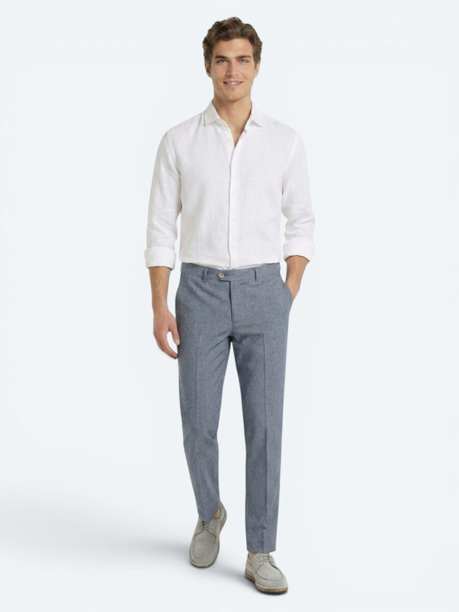 Mavi Kumaş Relaxed Fit Casual Keten Karışımlı Pantolon - 1