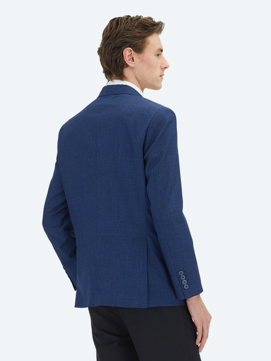 Mavi Mikro Modern Fit %100 Yün Ceket - 5