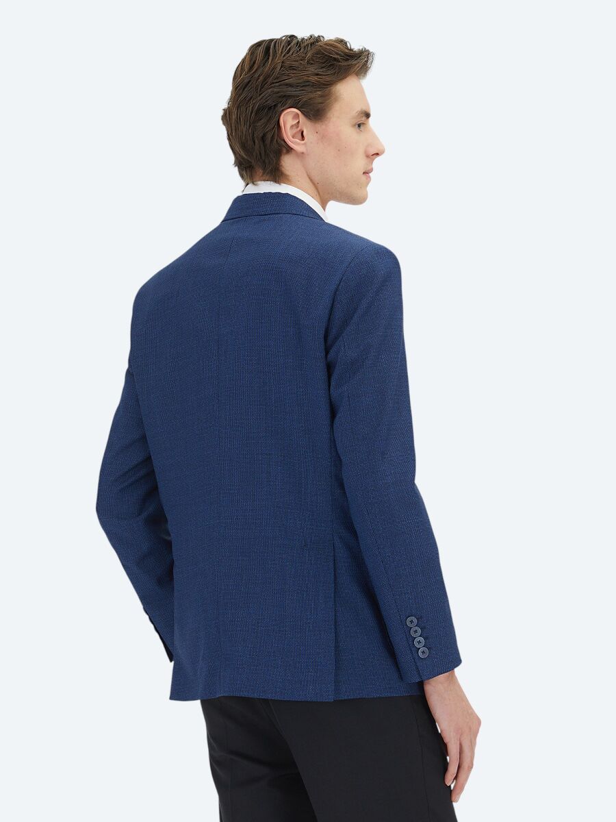 Mavi Mikro Modern Fit %100 Yün Ceket - 5