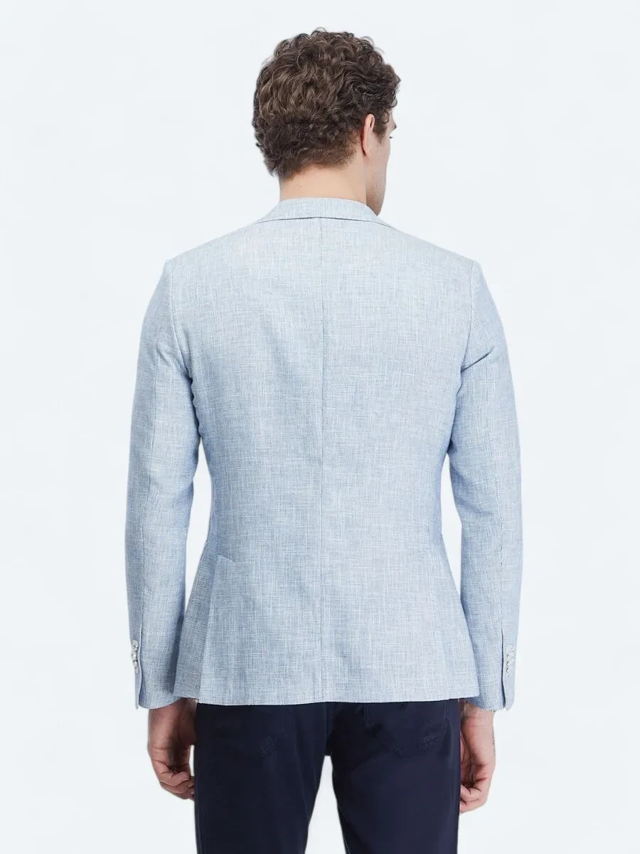 Mavi Mikro Modern Fit Pamuk Karışımlı Ceket - 6