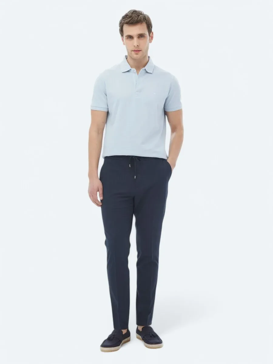 Mavi Polo Yaka %100 Pamuk T-Shirt - 2