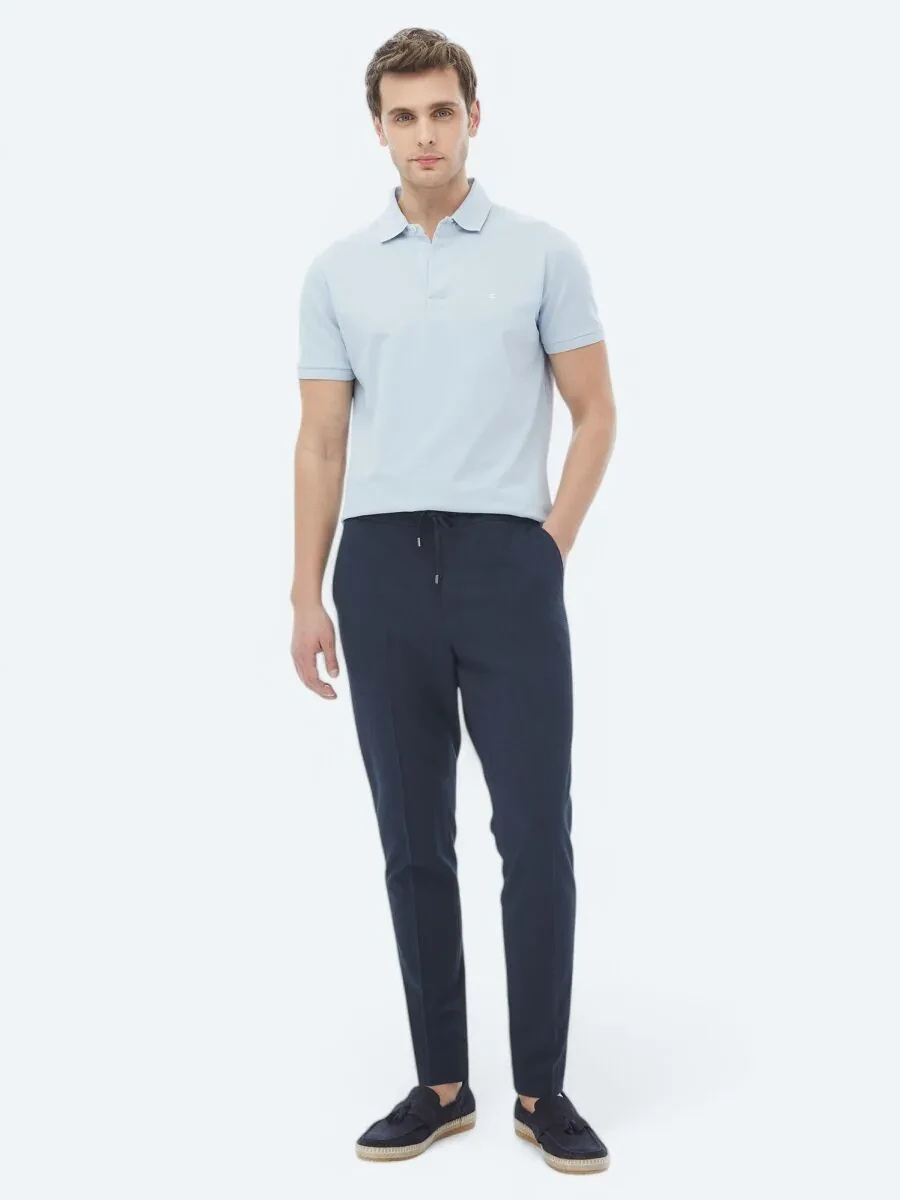 Mavi Polo Yaka %100 Pamuk T-Shirt - 3