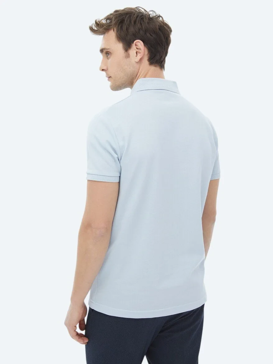 Mavi Polo Yaka %100 Pamuk T-Shirt - 10