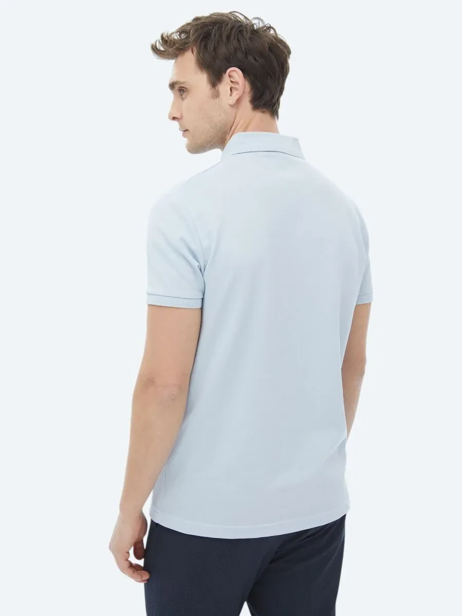 Mavi Polo Yaka %100 Pamuk T-Shirt - 10