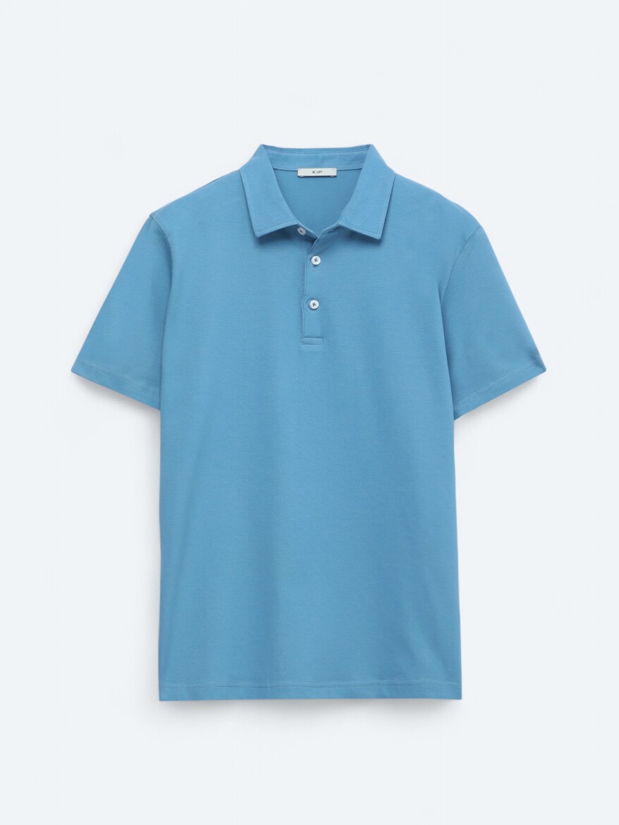 Mavi Polo Yaka Pamuk Karışımlı T-Shirt - 6