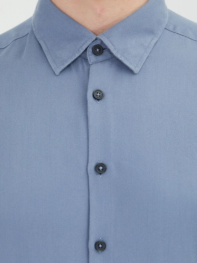 Mavi Regular Fit Dokuma Casual Gömlek - 5