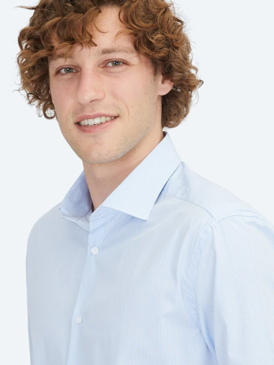 Mavi Regular Fit Dokuma Klasik %100 Pamuk Gömlek - 4