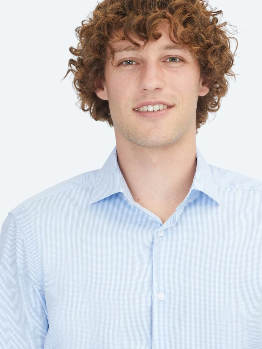 Mavi Regular Fit Dokuma Klasik %100 Pamuk Gömlek - KİP