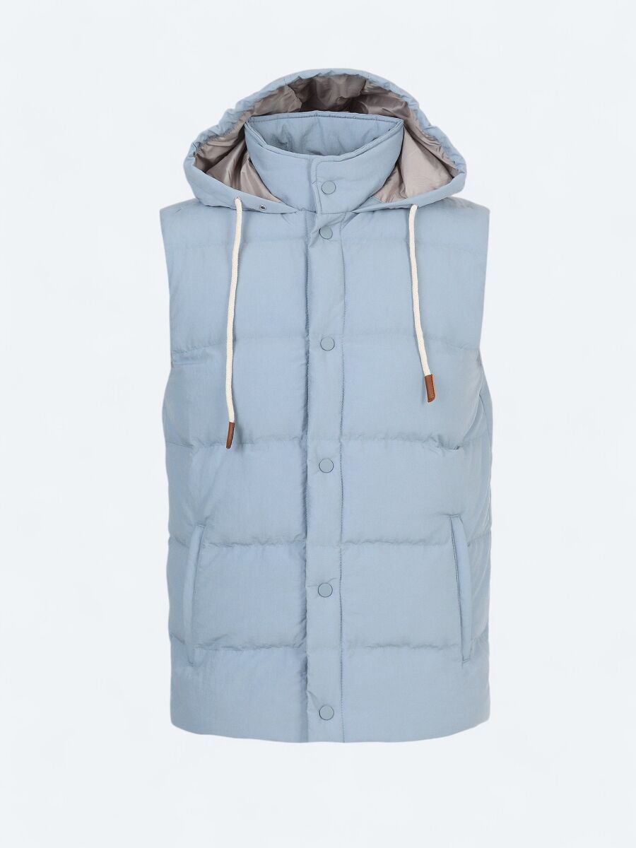 Mavi Regular Fit Kapüşonlu Casual Dokuma Spor Yelek - 7