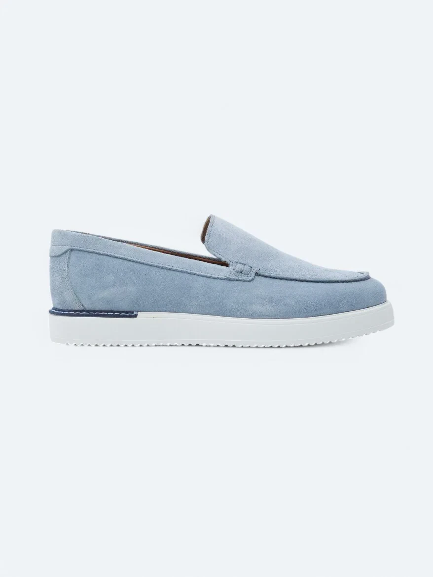 Mavi Süet Smart Casual Ayakkabı - 1