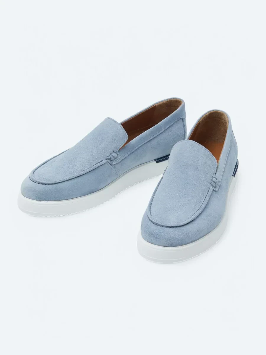 Mavi Süet Smart Casual Ayakkabı - 2