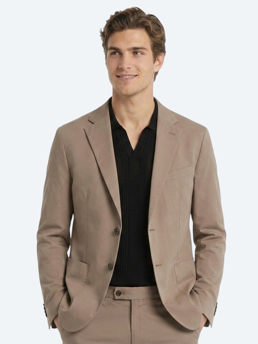 Mink Comfort Fit Cotton Blended Suit - 2