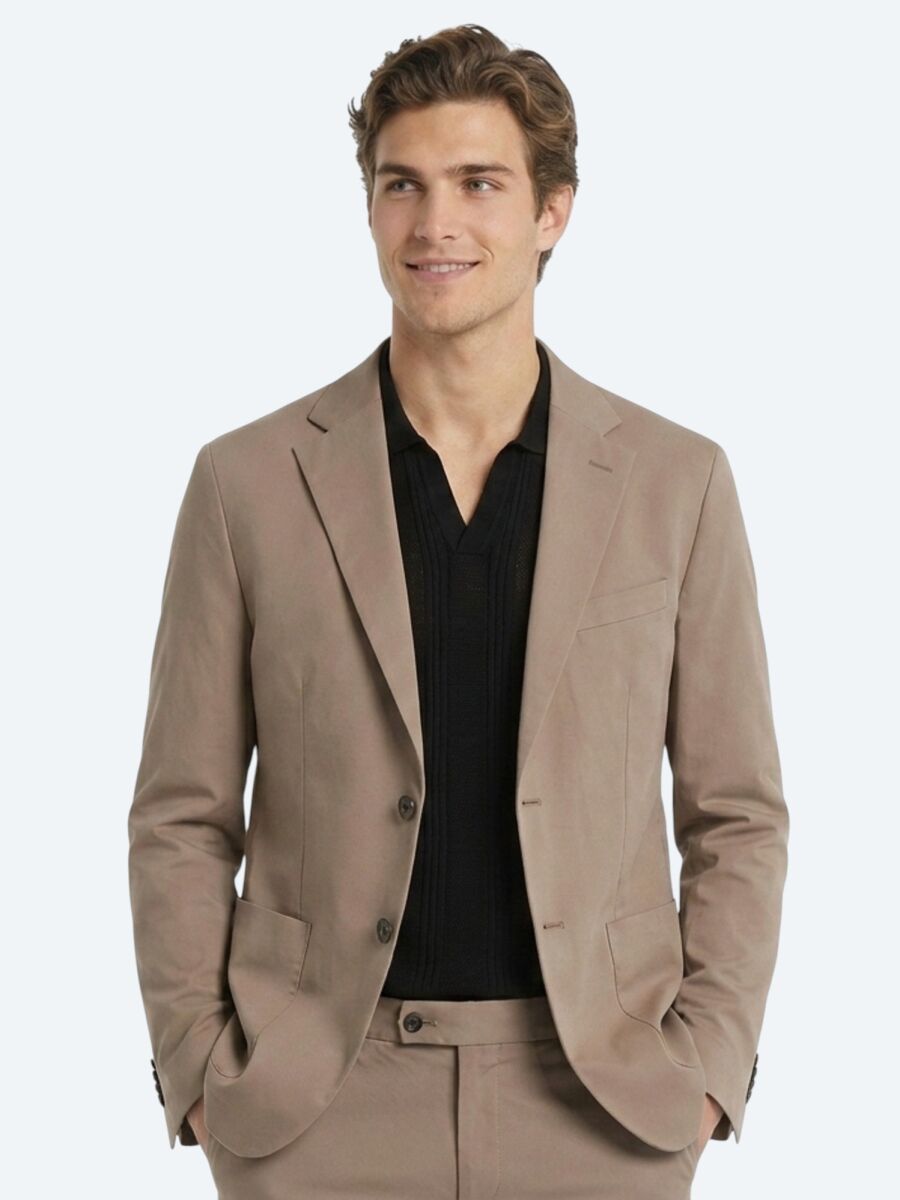 Mink Comfort Fit Cotton Blended Suit - 2