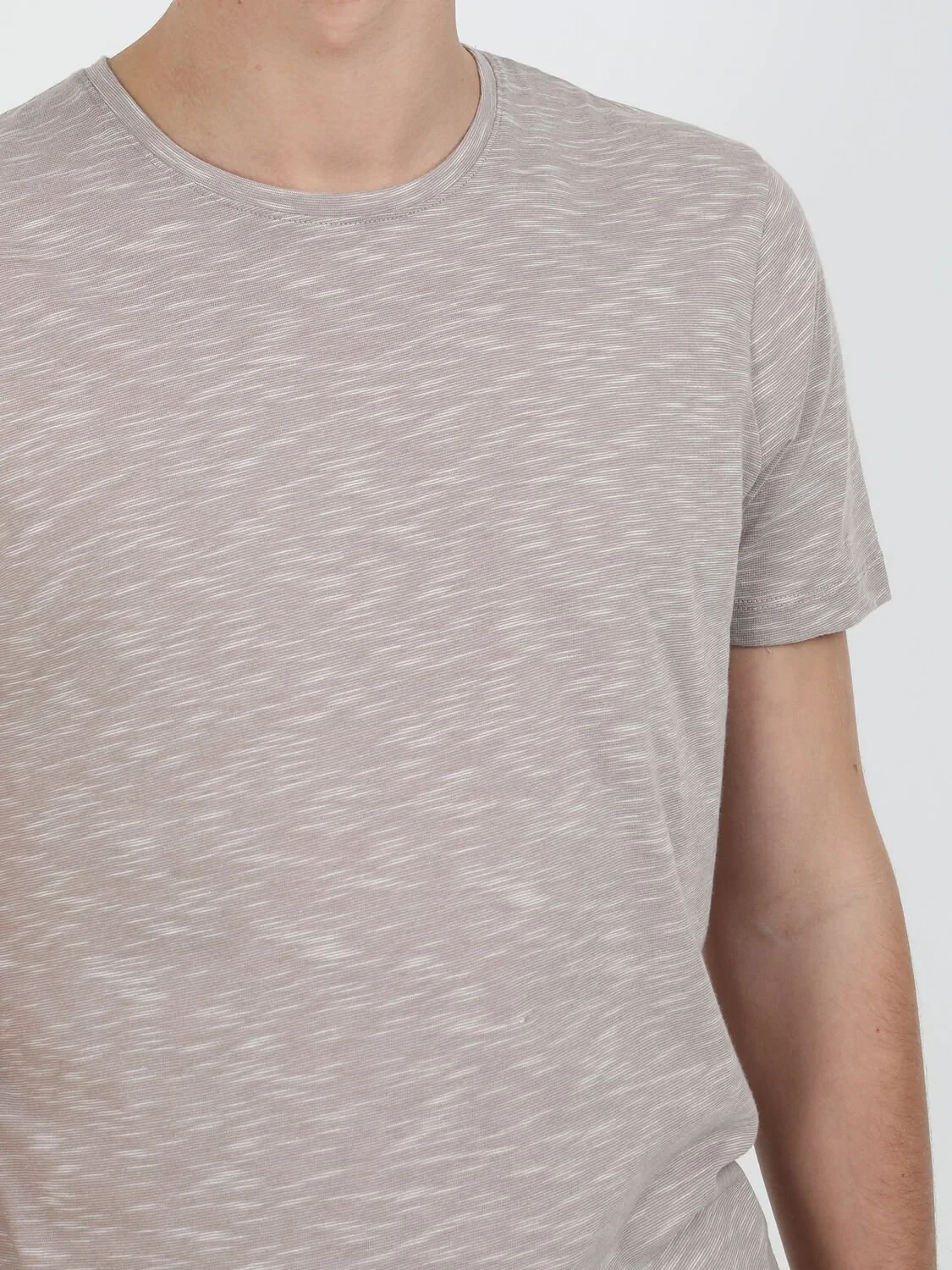 Mink Crew Neck Cotton Blended T-Shirt - 2