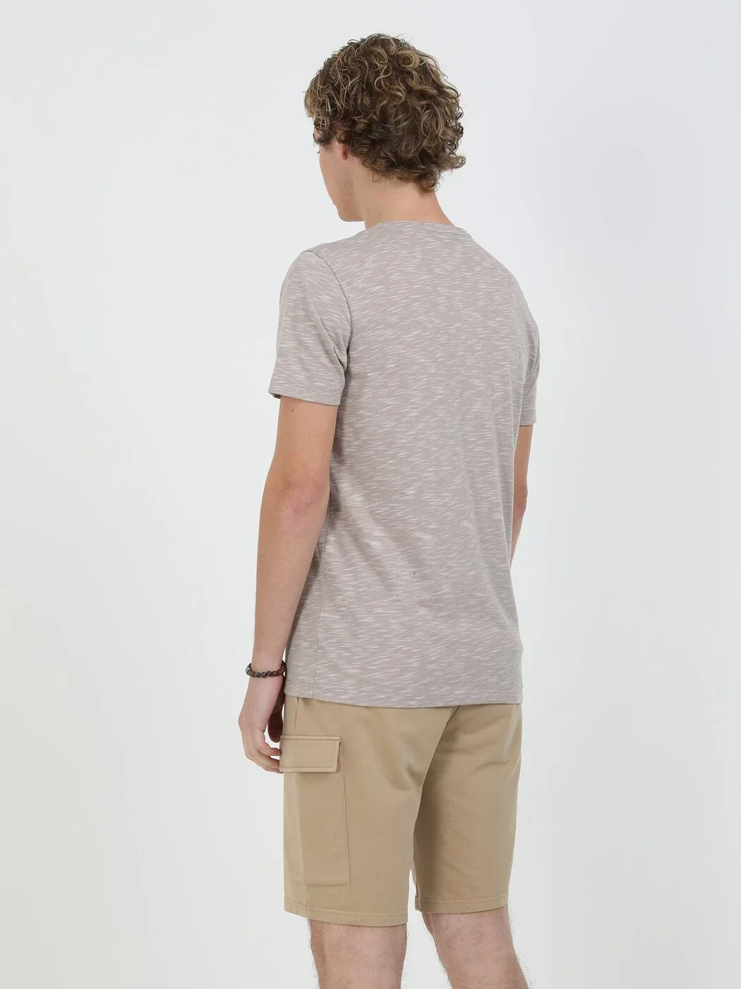 Mink Crew Neck Cotton Blended T-Shirt - 5