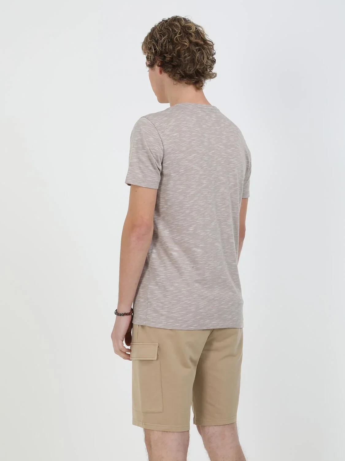 Mink Crew Neck Cotton Blended T-Shirt - 5
