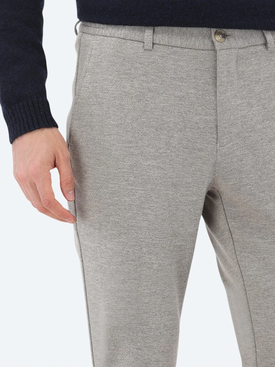 Mink Knitting Jogging Fit Casual Cotton Blended Trousers - 3