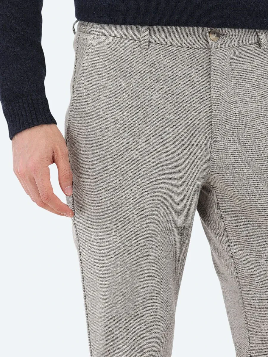 Mink Knitting Jogging Fit Casual Cotton Blended Trousers - 3