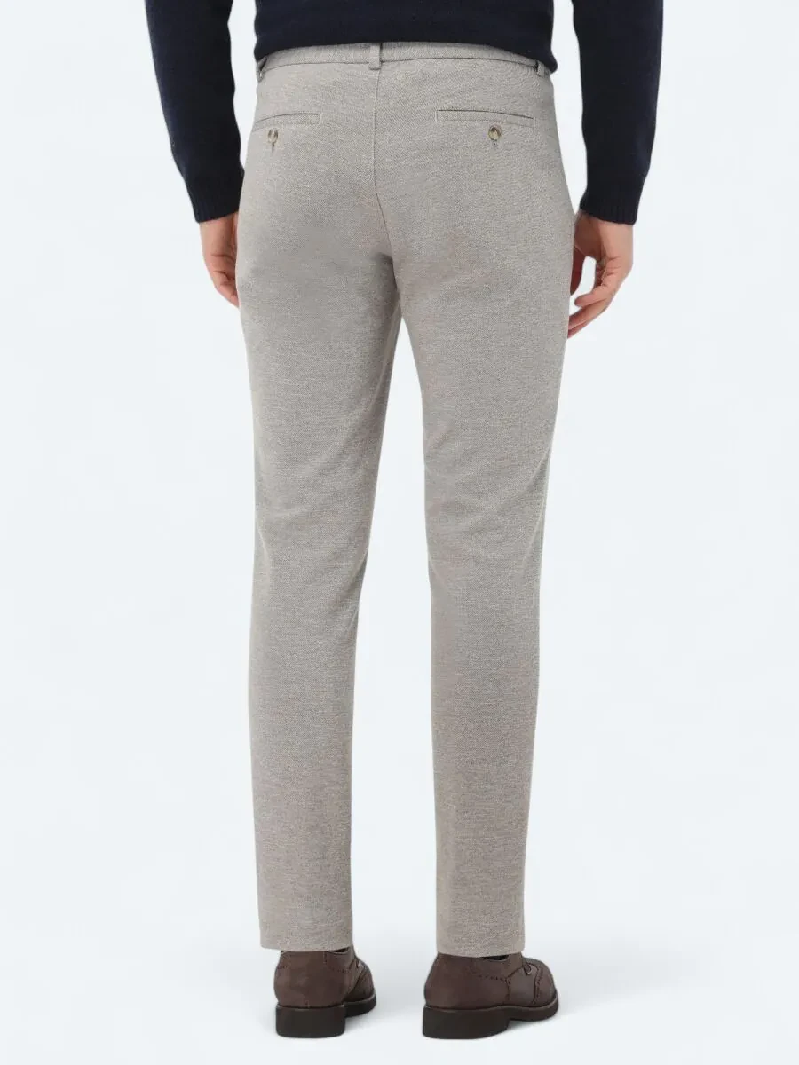 Mink Knitting Jogging Fit Casual Cotton Blended Trousers - 4