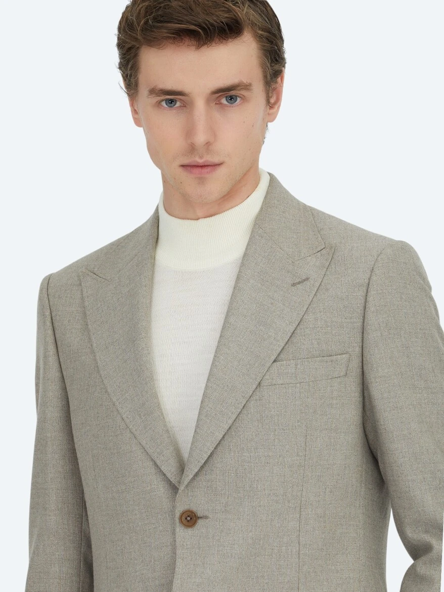 Mink Micro Modern Fit Wool Blended Suit - 3