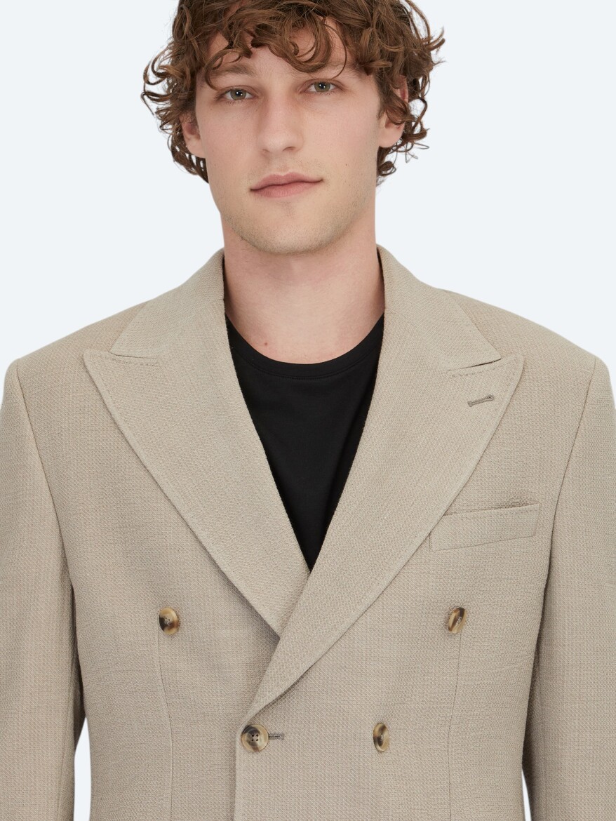 Mink Patterned Comfort Fit Jacket - 4