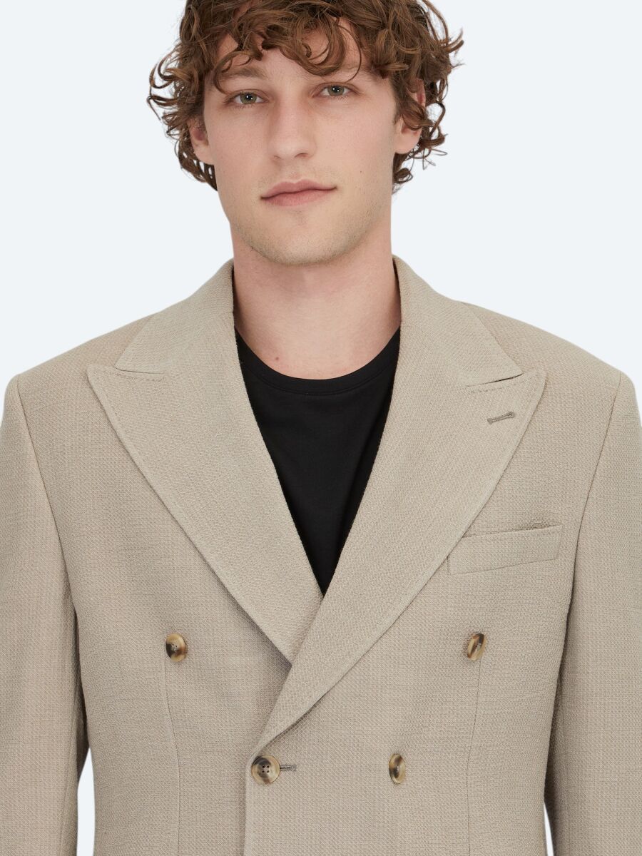 Mink Patterned Comfort Fit Jacket - 4