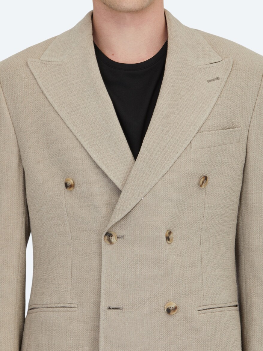 Mink Patterned Comfort Fit Jacket - 5