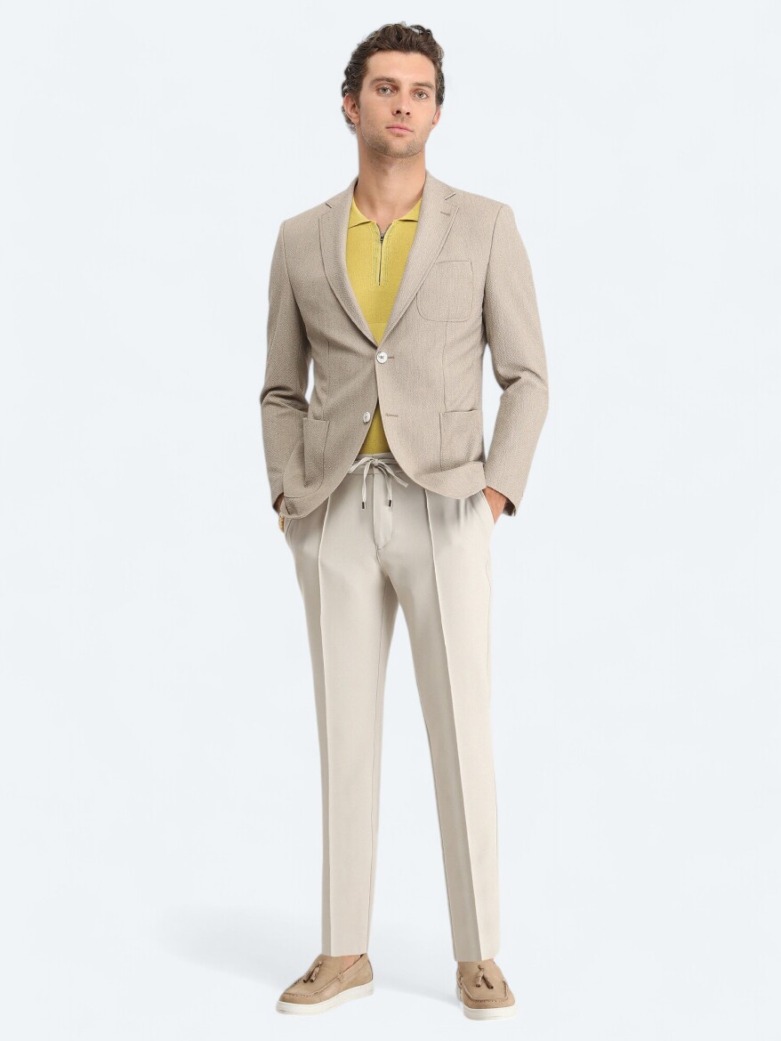 Mink Patterned Modern Fit Jacket - 2