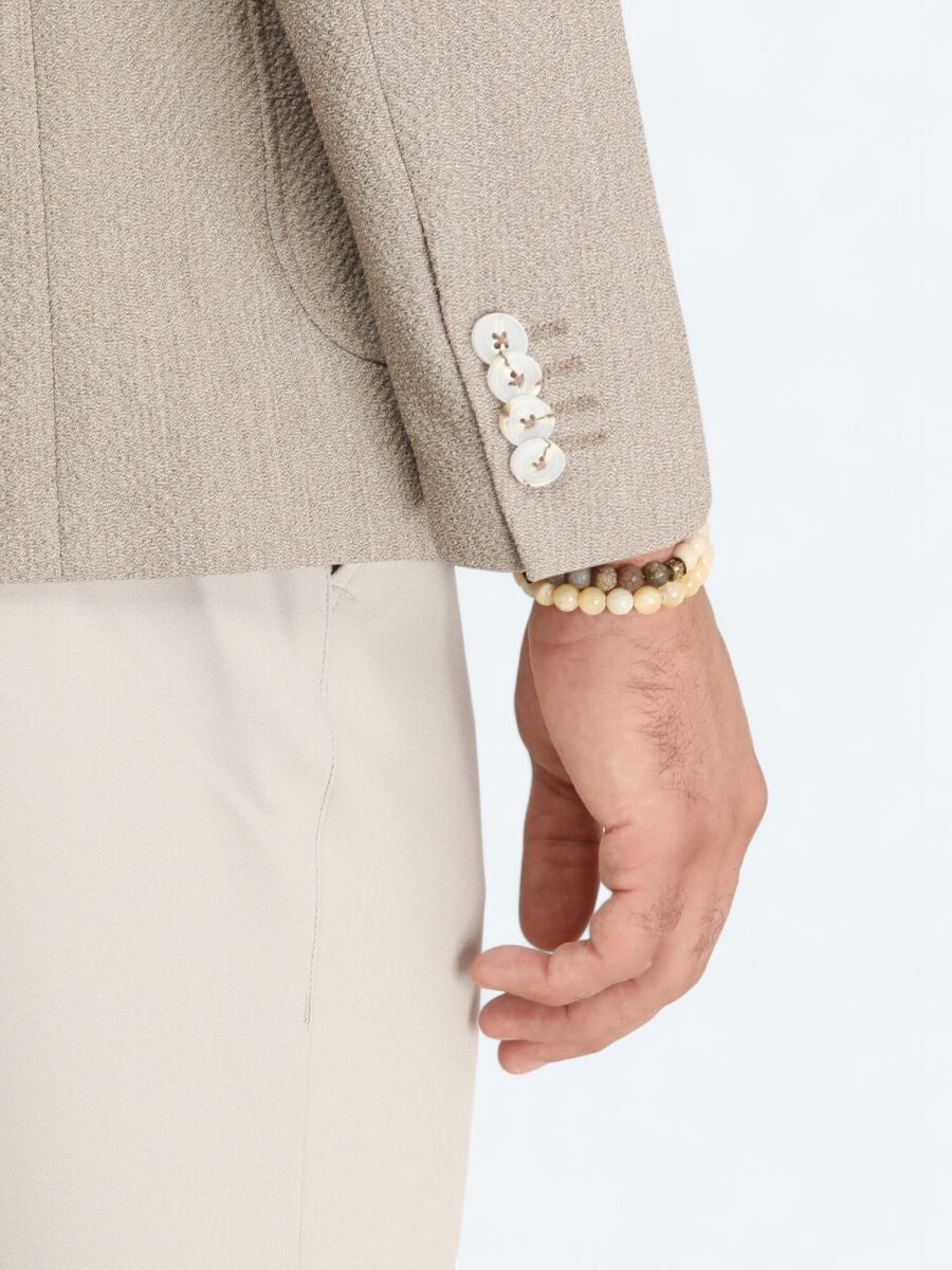 Mink Patterned Modern Fit Jacket - 6