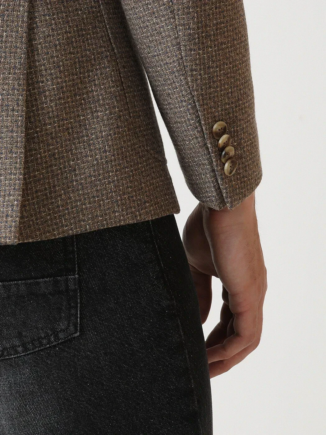 Mink Patterned Modern Fit Wool Blended Jacket - 4