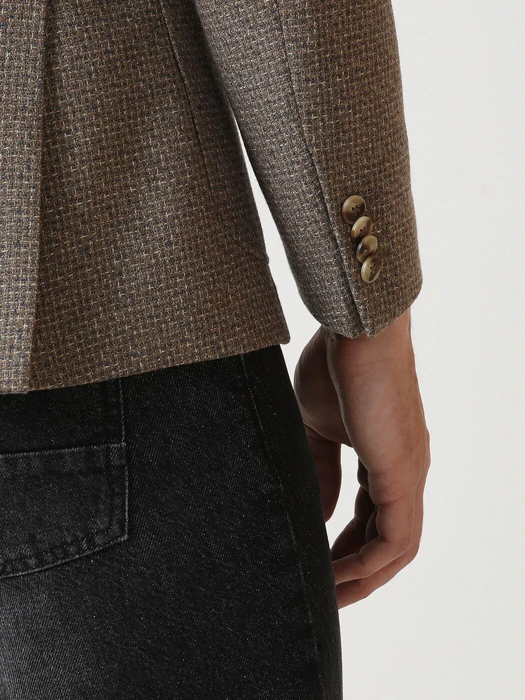 Mink Patterned Modern Fit Wool Blended Jacket - 4