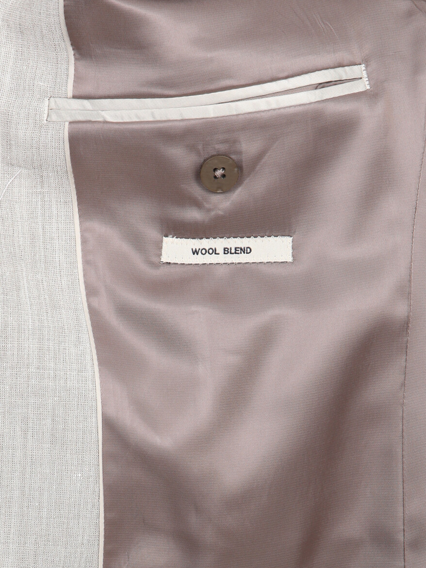 Mink Patterned Modern Fit Wool Blended Suit - 8