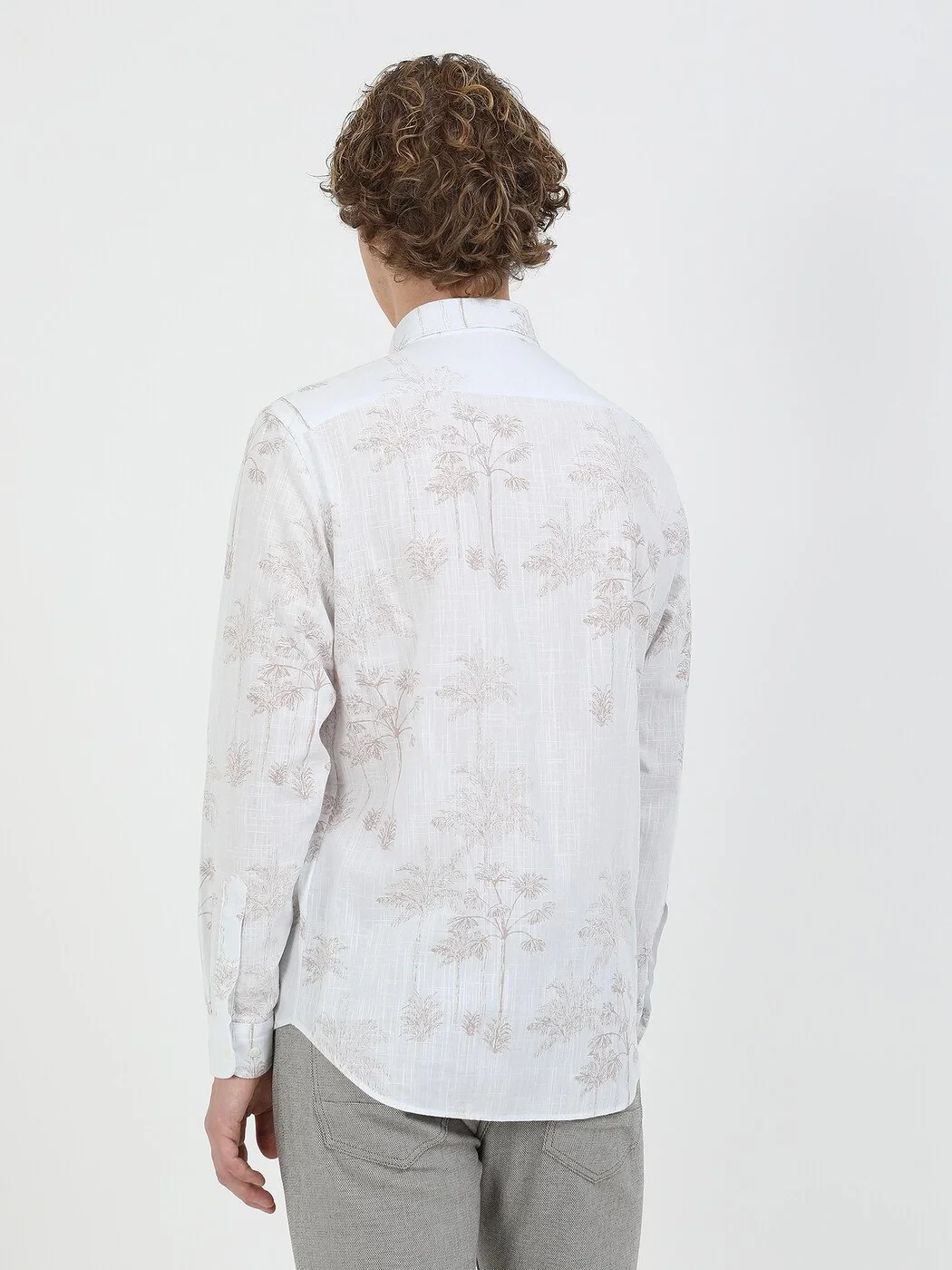 Mink Patterned Regular Fit Weaving Casual 100% Cotton Shirt - 5