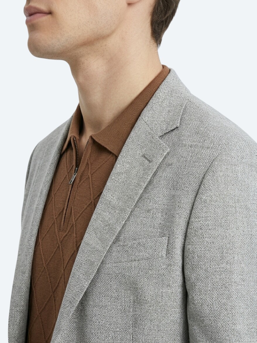 Mink Patterned Regular Fit Wool Blended Suit - 3
