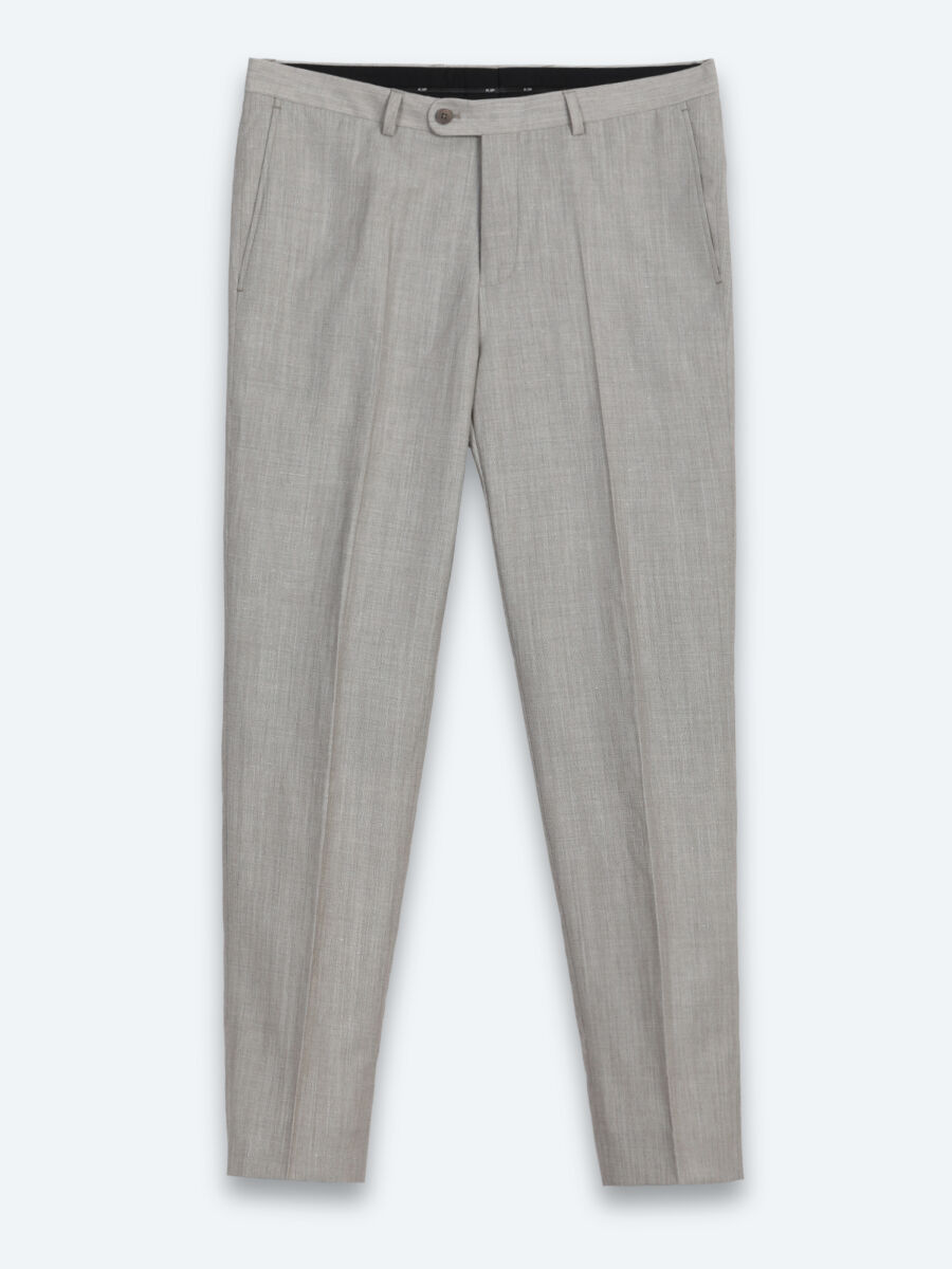 Mink Patterned Regular Fit Wool Blended Suit - 8