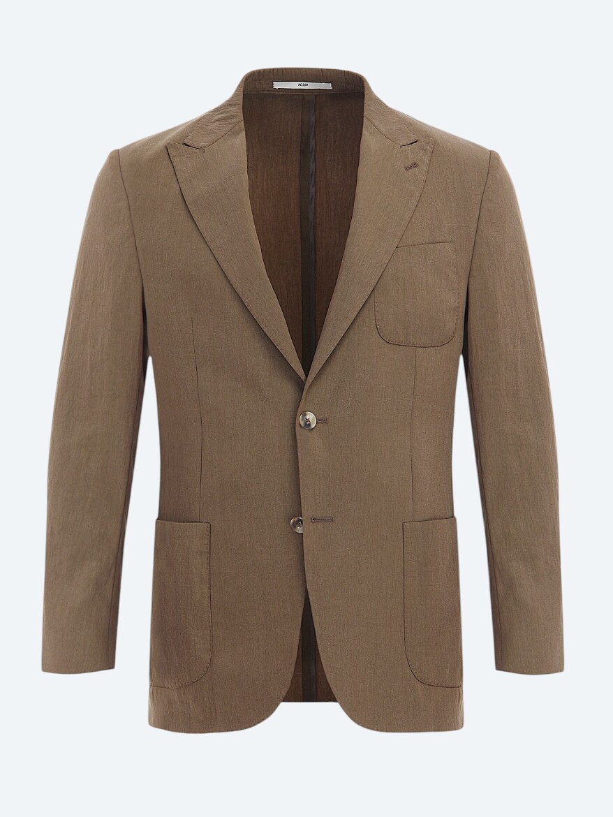 Mink Plain Modern Fit Jacket - 6