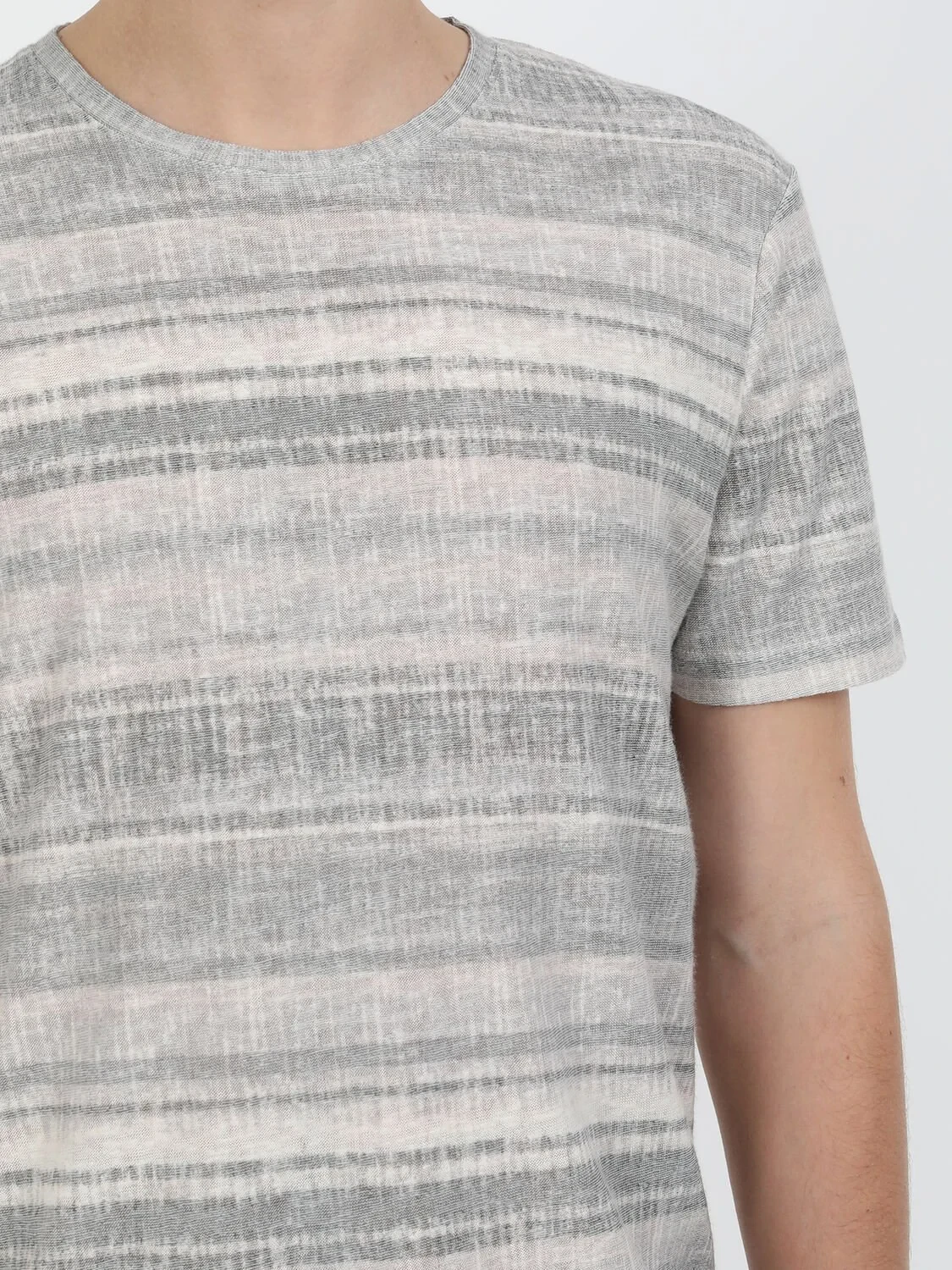 Mink Printed Crew Neck Cotton Blended T-Shirt - 4