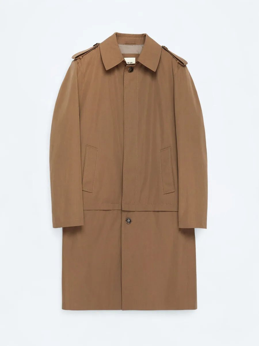 Mink Regular Fit Shirt Collar Casual Weaving Rain Coat - 8