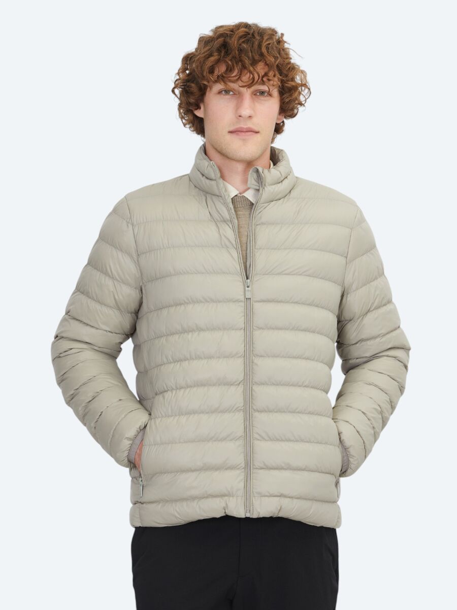 Mink Regular Fit Turtleneck Casual Weaving Coat - 1