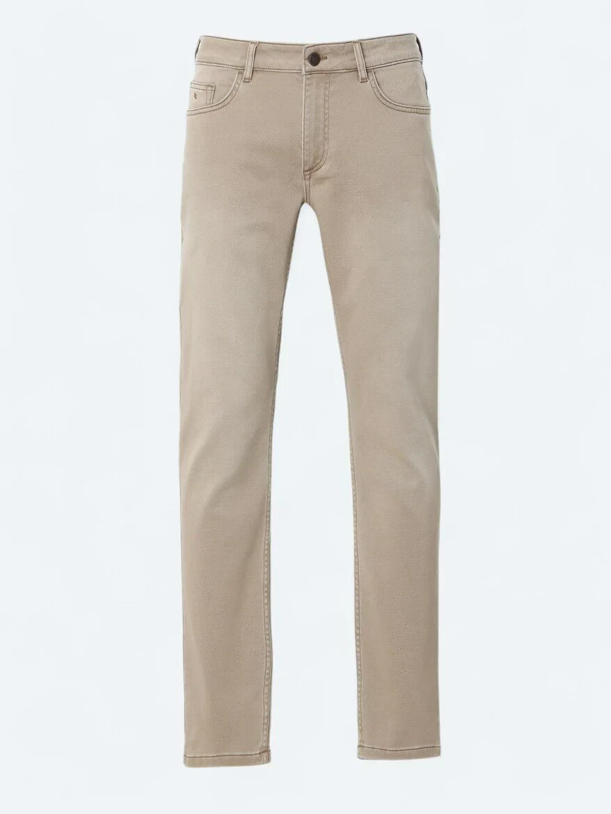 Mink Slim Fit Denim Cotton Blended Trousers - 6