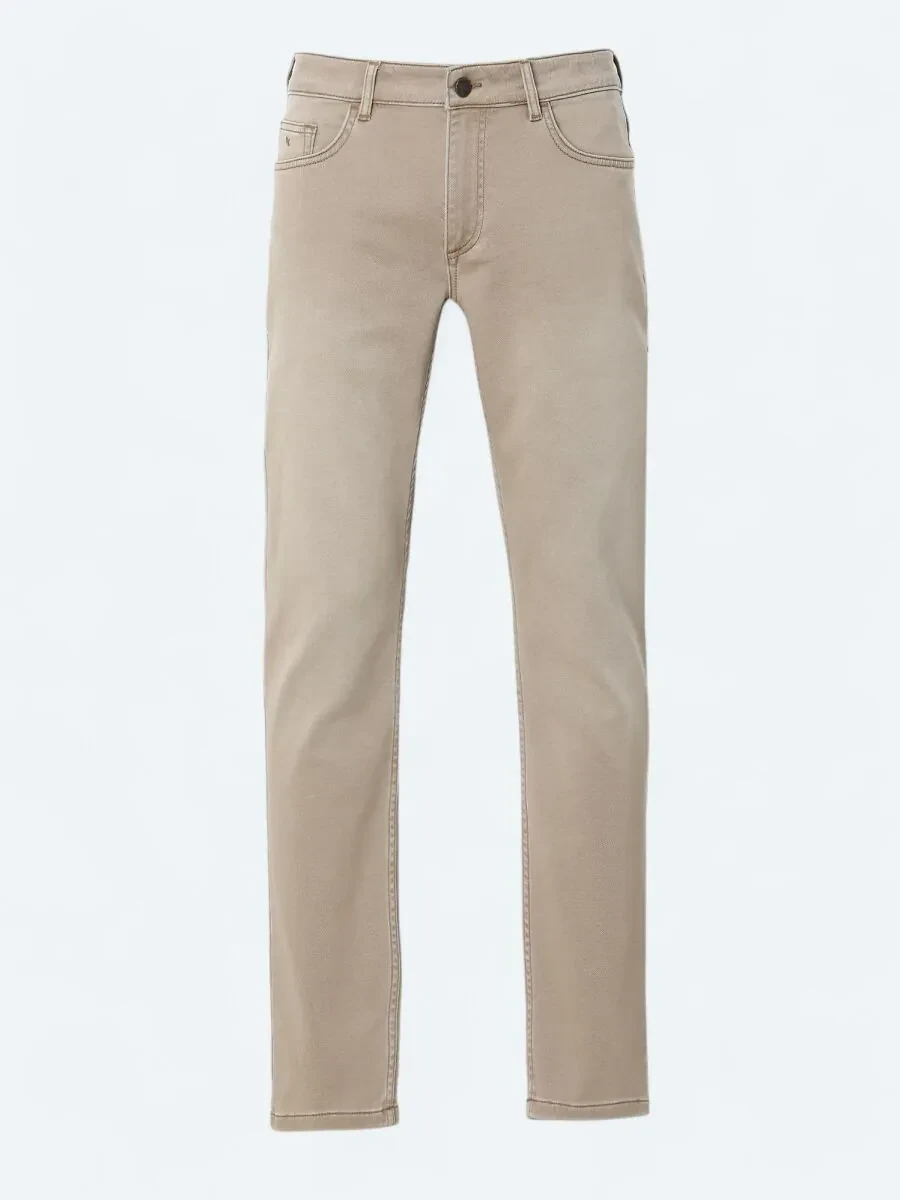 Mink Slim Fit Denim Cotton Blended Trousers - 6