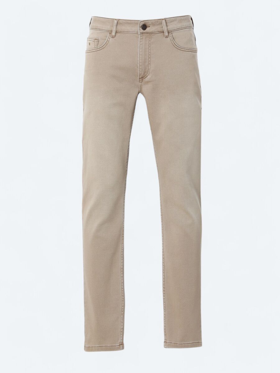 Mink Slim Fit Denim Cotton Blended Trousers - 6