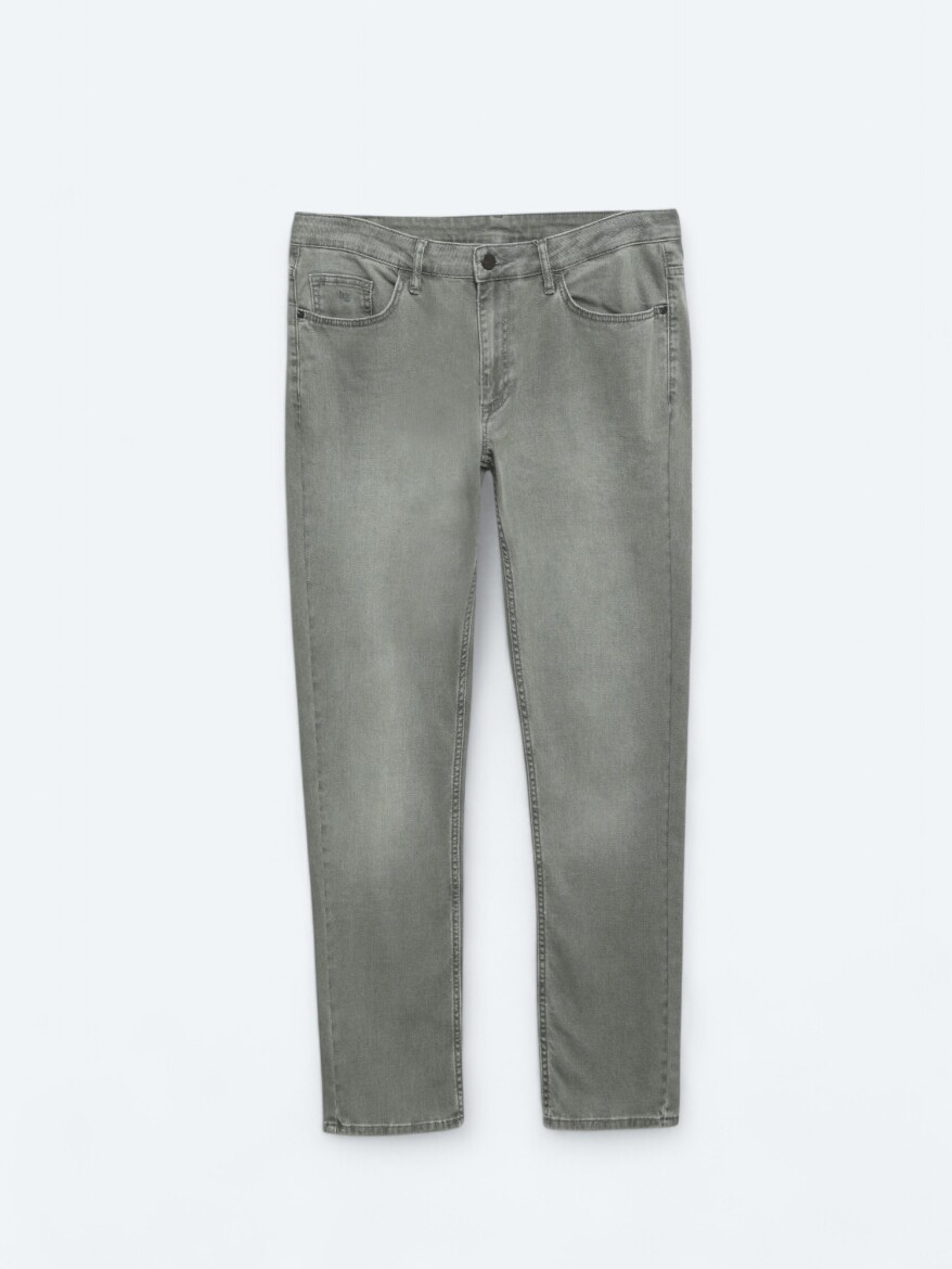 Mink Slim Fit Denim Cotton Blended Trousers - 6
