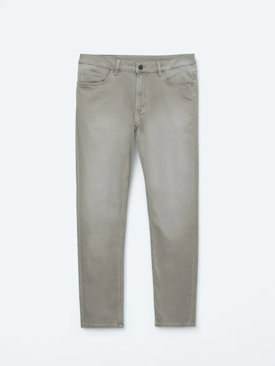 Mink Slim Fit Denim Cotton Blended Trousers - 6