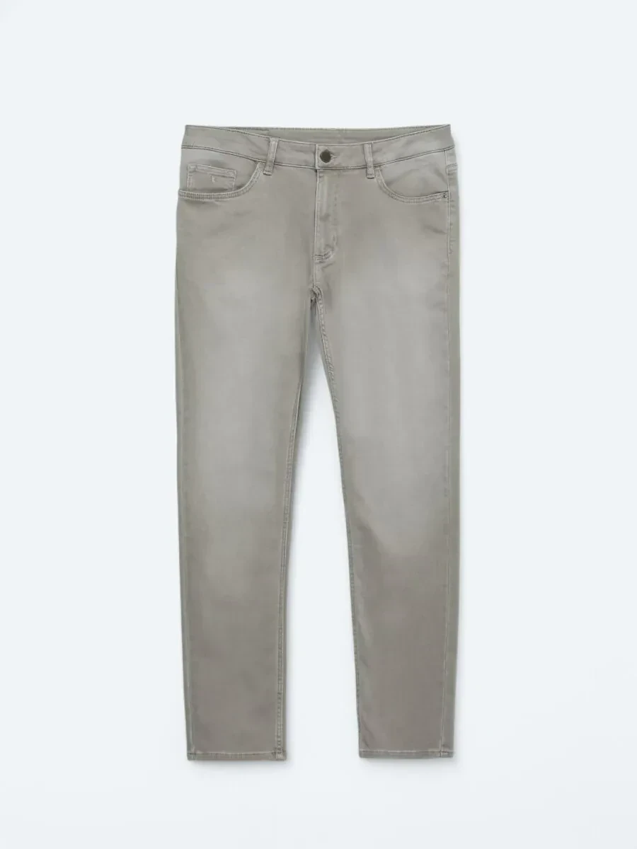 Mink Slim Fit Denim Cotton Blended Trousers - 6